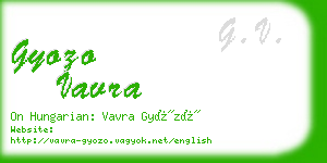 gyozo vavra business card